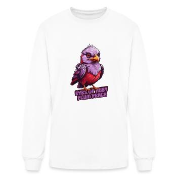 Eyes of Ruby Plum Perch T shirt Design - Men's Long Sleeve T-Shirt - white - Front