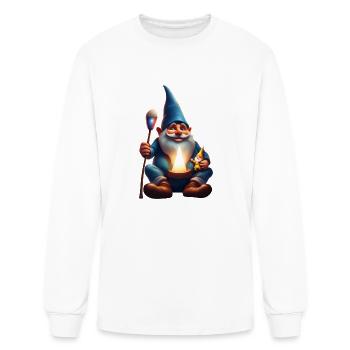 Gnome as a star dad - Men's Long Sleeve T-Shirt - white - Front