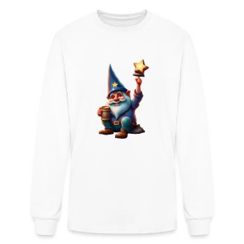 Gnome as a star dad - Men's Long Sleeve T-Shirt - white - Front
