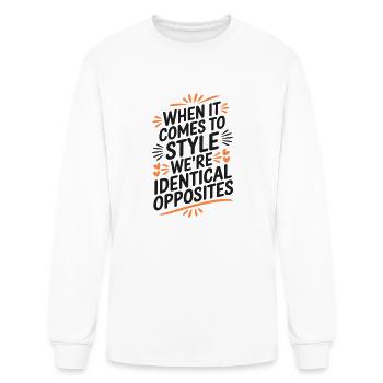When it comes to style. identical opposites design - Men's Long Sleeve T-Shirt - white - Front
