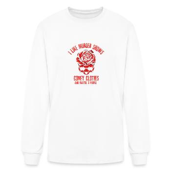 I Like Murder Shows Comfy Clothes - Men's Long Sleeve T-Shirt - white - Front