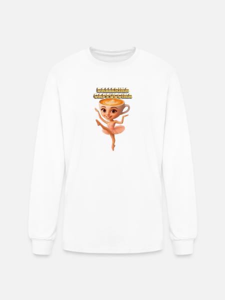 Ballerina Cappuccino Latte Art - Men's Long Sleeve T-Shirt - white