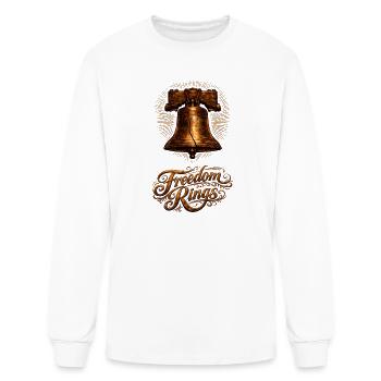 Freedom Rings Bell - Men's Long Sleeve T-Shirt - white - Front