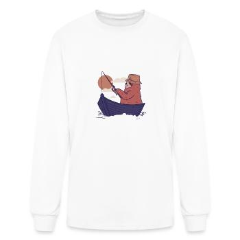 pêcheur - T-shirt à manches longues Homme - blanc - Devant