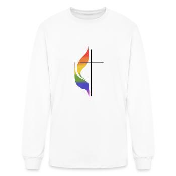 Rainbow Logo Acronym - Men's Long Sleeve T-Shirt - white - Front