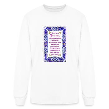 I Am the Resurrection - Men's Long Sleeve T-Shirt - white - Front