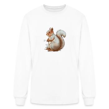 squirell give birth - Men's Long Sleeve T-Shirt - white - Front