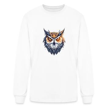 Wise Forest Owl - Men's Long Sleeve T-Shirt - white - Front