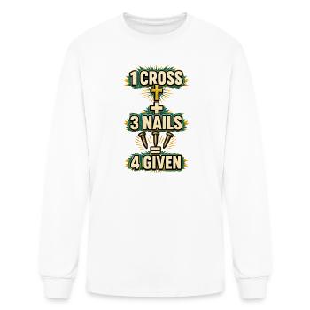 Cross Plus Nails Equals Given - Men's Long Sleeve T-Shirt - white - Front
