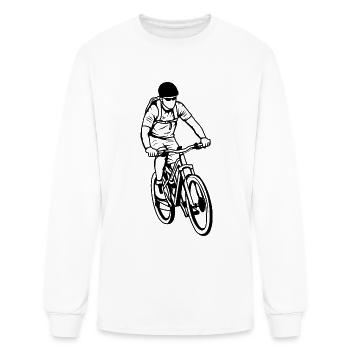 Mountain Biker - Men's Long Sleeve T-Shirt - white - Front