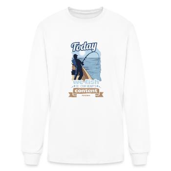pêcheur - T-shirt à manches longues Homme - blanc - Devant