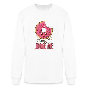 Donut Judge Me - Men's Long Sleeve T-Shirt - white - Front