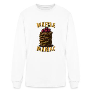 Waffle Maniac Breakfast Desert - Men's Long Sleeve T-Shirt - white - Front