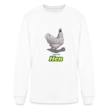 Take My Hen - Men's Long Sleeve T-Shirt - white - Front