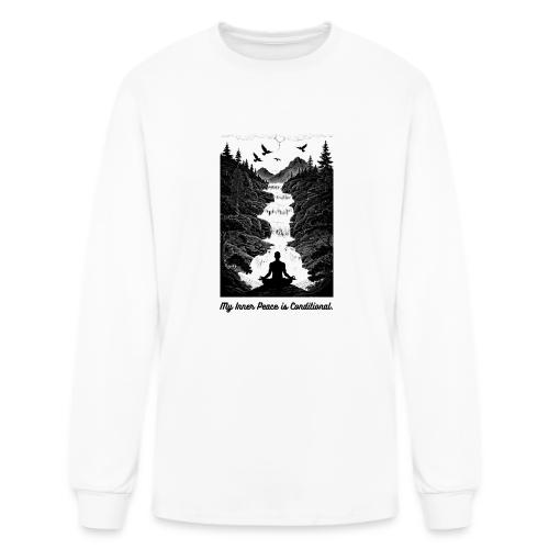 Conditional Inner Peace T-Shirt | Minimalist Zen - Men's Long Sleeve T-Shirt