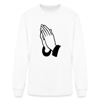 Praying Hands - Men's Long Sleeve T-Shirt - white - Front