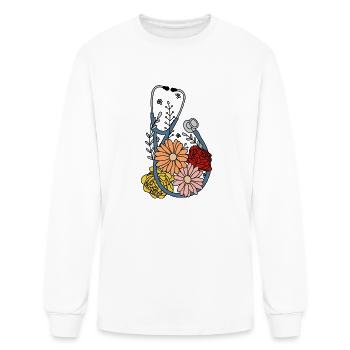 Flower Stethoscope - Men's Long Sleeve T-Shirt - white - Front
