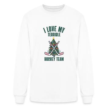 I Love My Terrible Hockey Team - Men's Long Sleeve T-Shirt - white - Front