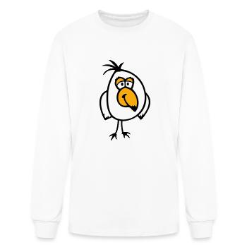 Little budgie parrot small sparrow bird smiling - Men's Long Sleeve T-Shirt - white - Front