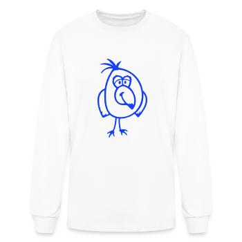 Little budgie parrot small sparrow bird smiling - Men's Long Sleeve T-Shirt - white - Front