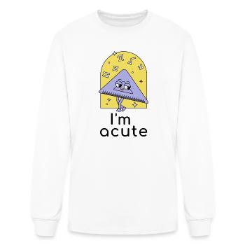 Playful Math Triangle Character - Men's Long Sleeve T-Shirt - white - Front