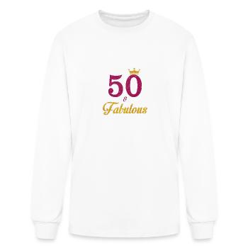 50 and Fabulous - Men's Long Sleeve T-Shirt - white - Front