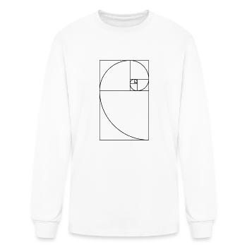Golden Ratio Spiral - Men's Long Sleeve T-Shirt - white - Front