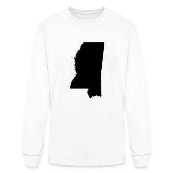Mississippi map - Men's Long Sleeve T-Shirt - white - Front