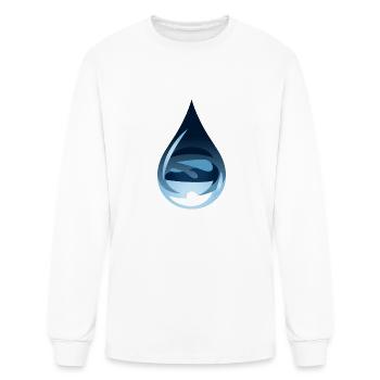 water drop - Men's Long Sleeve T-Shirt - white - Front