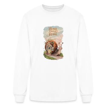 Whimsical Snail Charming Country Home in a Shell - Men's Long Sleeve T-Shirt - white - Front