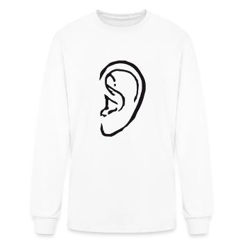 ear - Men's Long Sleeve T-Shirt - white - Front