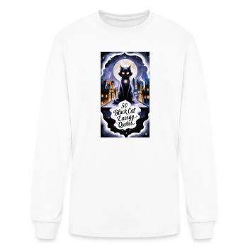 50 Black Cat Energy Quotes – Mystic Aesthetic Cat  - Men's Long Sleeve T-Shirt - white - Front