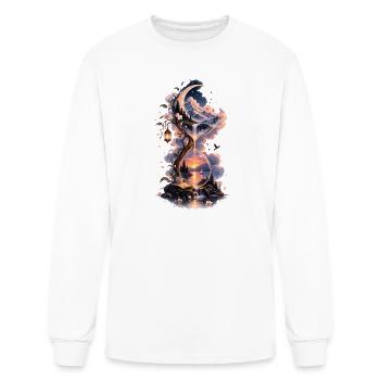 Dreamtime Hourglass in Moonlit Fjords - Men's Long Sleeve T-Shirt - white - Front