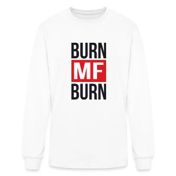 Burn MF Burn - Men's Long Sleeve T-Shirt - white - Front