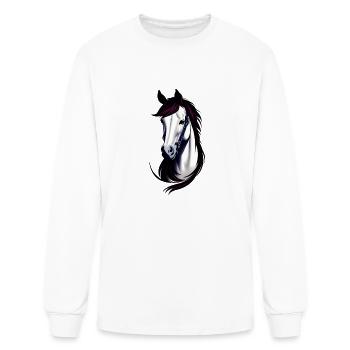Horse head - Men's Long Sleeve T-Shirt - white - Front