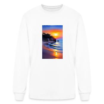 A sunrise with a seaside view - Men's Long Sleeve T-Shirt - white - Front