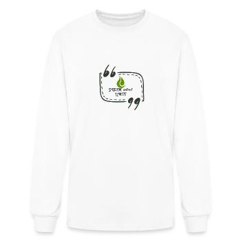 Green flame logo design in t shirts - Men's Long Sleeve T-Shirt - white - Front