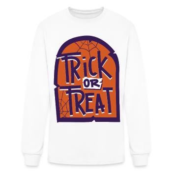 Trick or Treat Halloween Tombstone - Men's Long Sleeve T-Shirt - white - Front