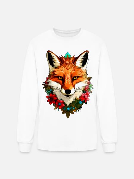 Foxes Style - Men's Long Sleeve T-Shirt - white