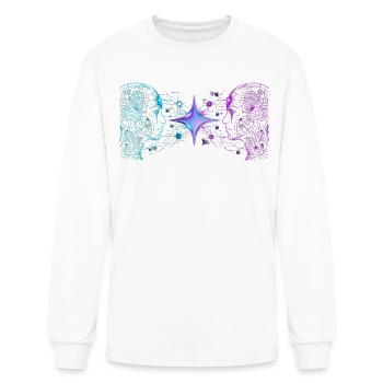 Twin Circuit Minds - Men's Long Sleeve T-Shirt - white - Front