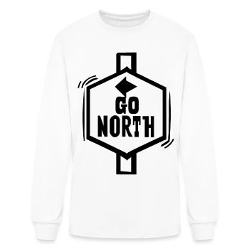 Go North - Men's Long Sleeve T-Shirt - white - Front