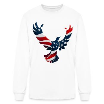 Red, White and Blue Bird - Men's Long Sleeve T-Shirt - white - Front