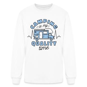 RV-Pilot Camping-Camper Cardiogram RV Motorhome - Men's Long Sleeve T-Shirt - white - Front