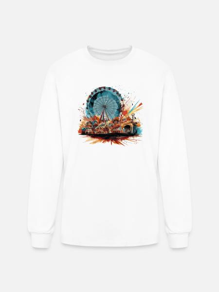 Amusement-Park Theme-Park Ferris-Wheel Funfair - Men's Long Sleeve T-Shirt - white