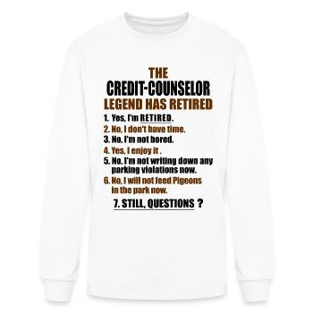 Retirement gift idea Retired Credit-Counselor - Men's Long Sleeve T-Shirt - white - Front