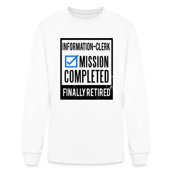 Retirement - Retired Information-Clerk - Men's Long Sleeve T-Shirt - white - Front