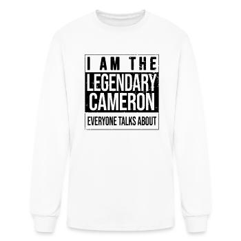 I am the legendary shirt, gift idea for Cameron - Men's Long Sleeve T-Shirt - white - Front