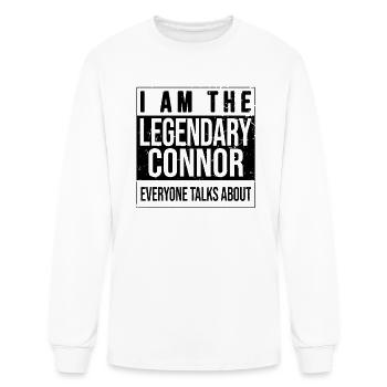 I am the legendary shirt, gift idea for Connor - Men's Long Sleeve T-Shirt - white - Front