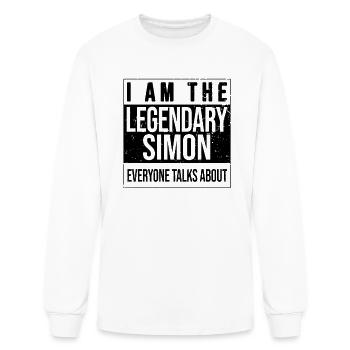 I am the legendary shirt, gift idea for Simon - Men's Long Sleeve T-Shirt - white - Front