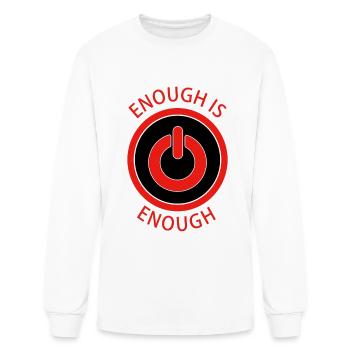 Power Button Enough Is Enough Frustration Stop - Men's Long Sleeve T-Shirt - white - Front
